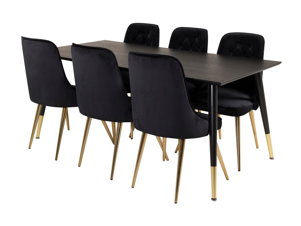 Essgruppe Dallas 1256 (Schwarz + Gold)