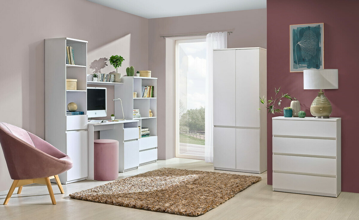 Kleiderschrank Evaropha 100 (Weiß)