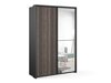Kleiderschrank Fresno 122 (Schwarz + Wenge)