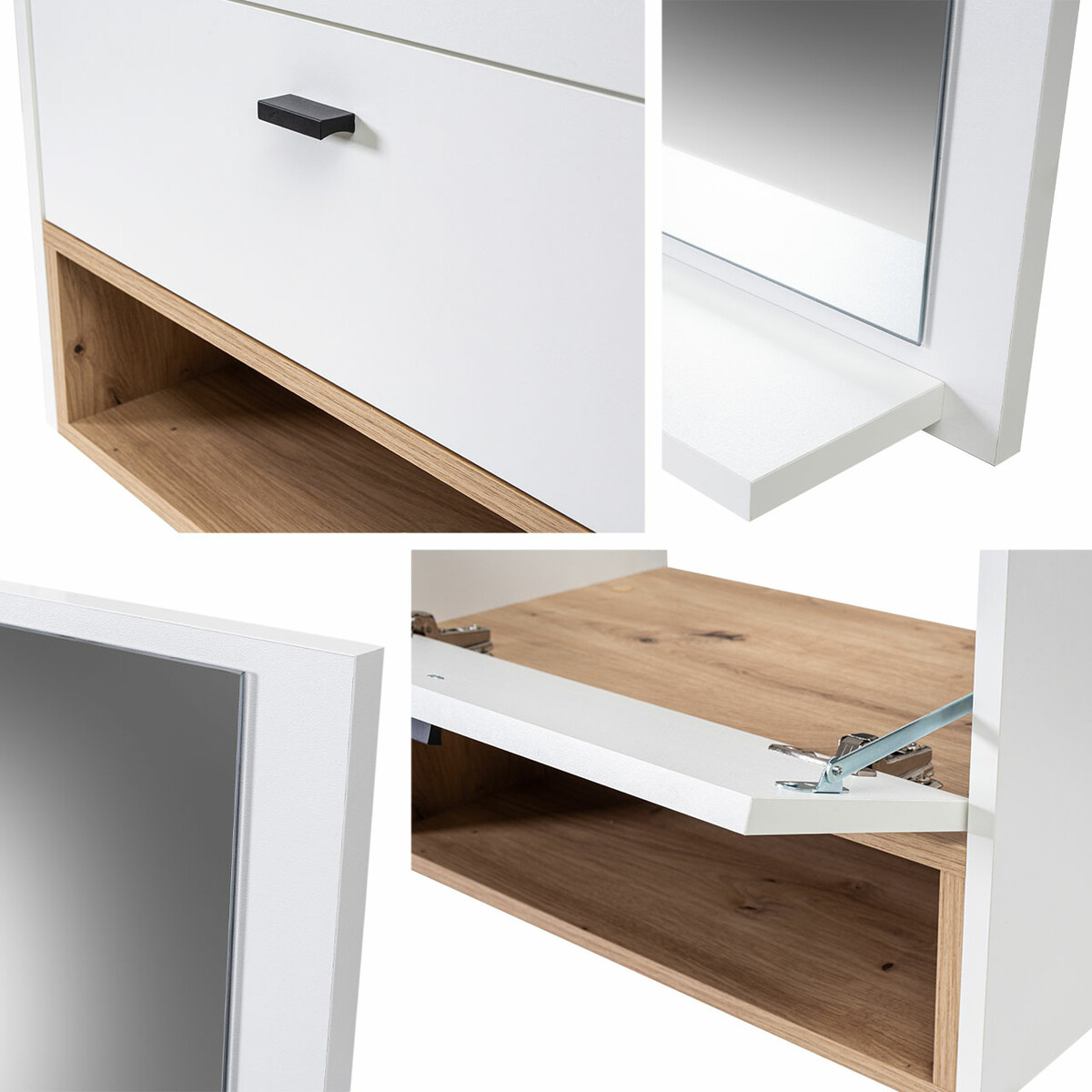 Badezimmer-Set Velum I (Weiß + Artisan Eichenholzoptik)