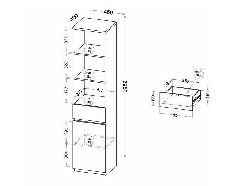 Regal Evaropha 102 (Weiß)