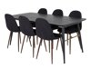 Essgruppe Dallas 1443 (Schwarz + Nussholzoptik)