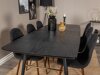 Essgruppe Dallas 1443 (Schwarz + Nussholzoptik)