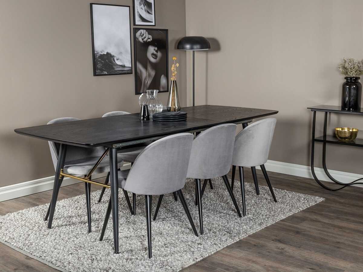 Essgruppe Dallas 1449 (Hellgrau + Schwarz)
