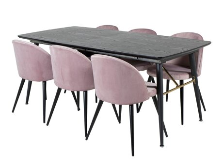 Essgruppe Dallas 1449 (Rosa + Schwarz)