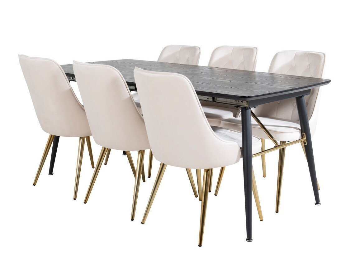 Essgruppe Dallas 1453 (Beige + gold)