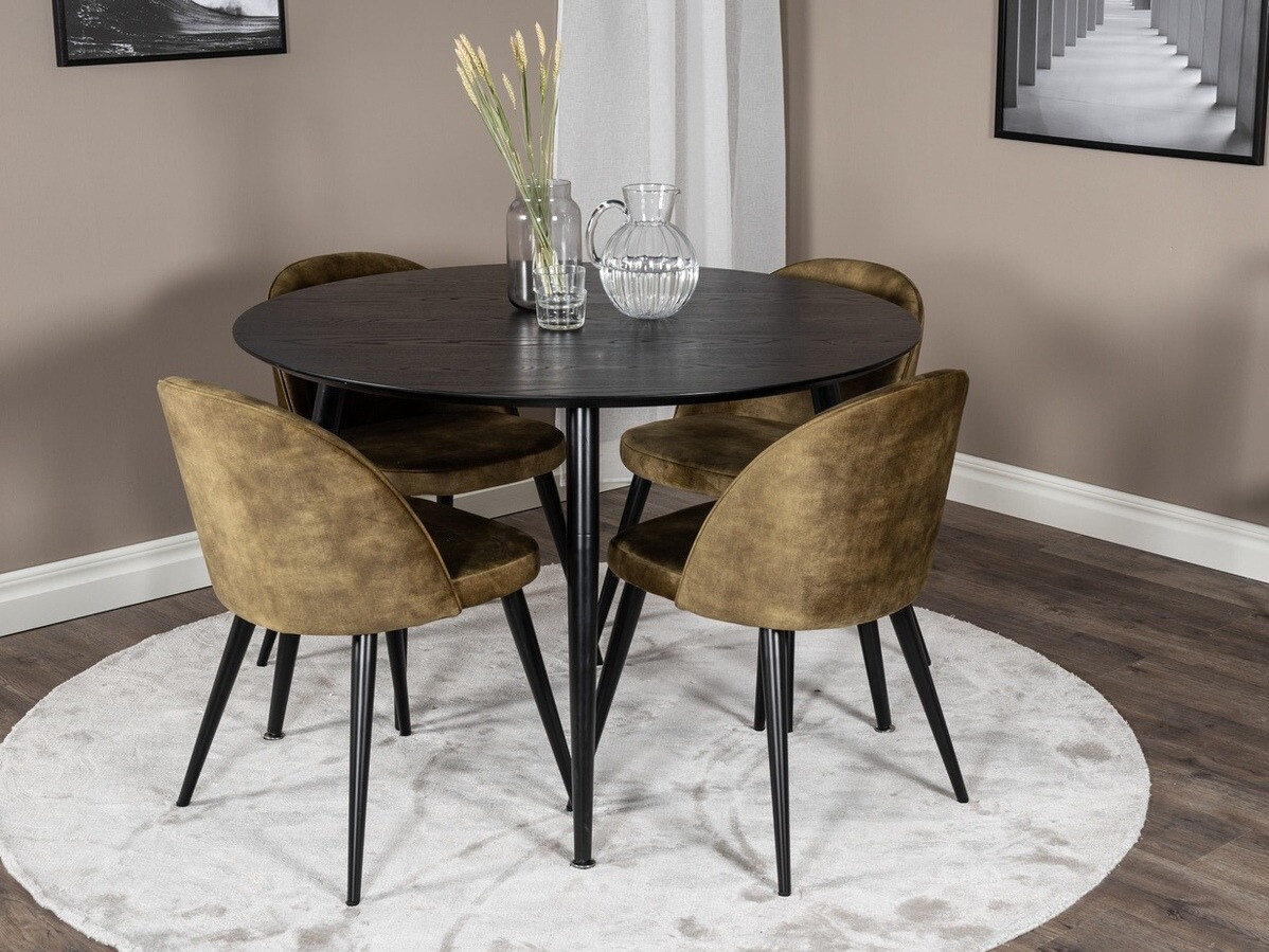 Essgruppe Dallas 1559 (Staubiges Grün + Schwarz)