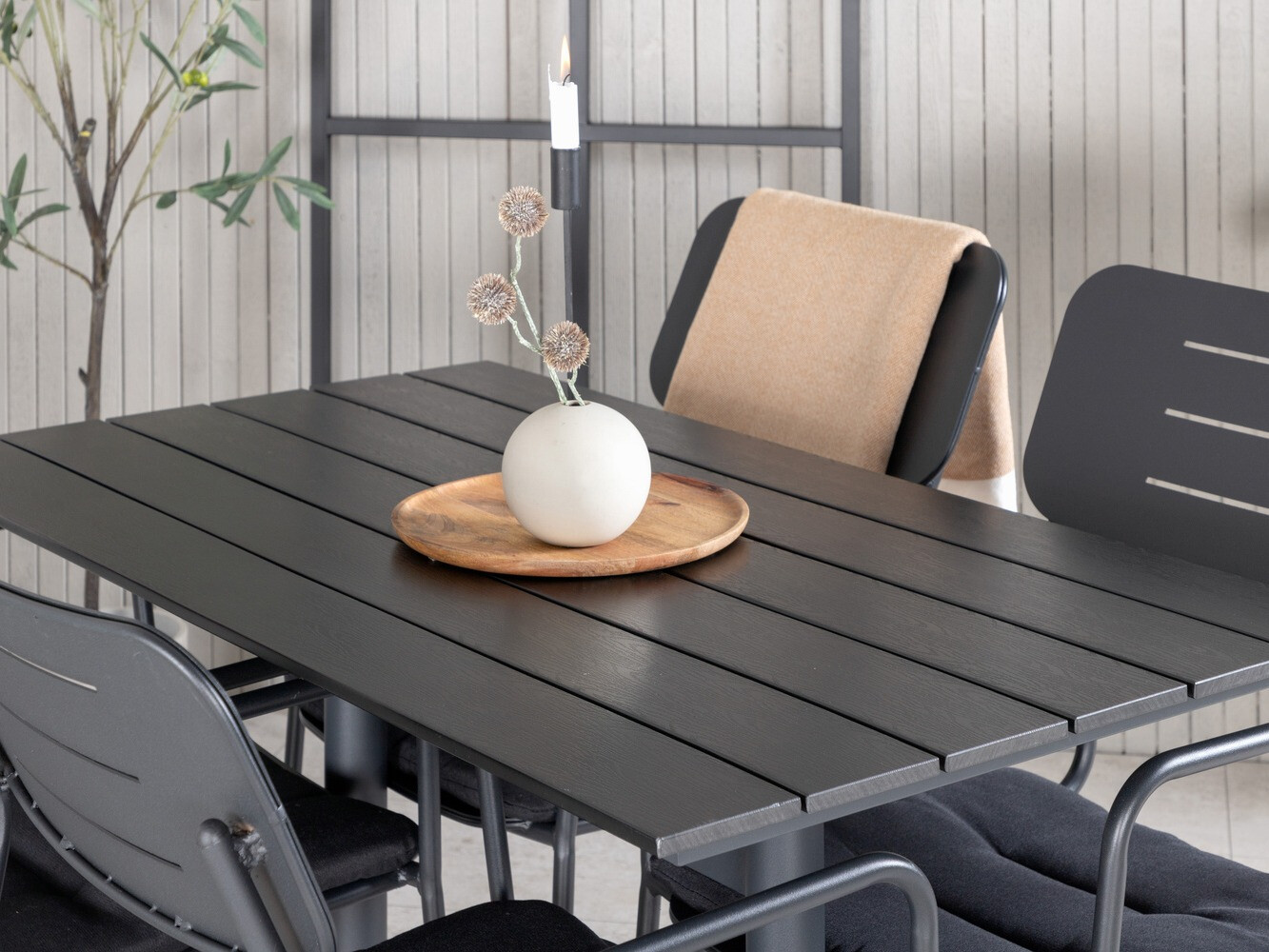 Tisch und Stühle Dallas 2148 (Schwarz)