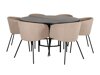 Essgruppe Dallas 2378 (Schwarz + Beige)