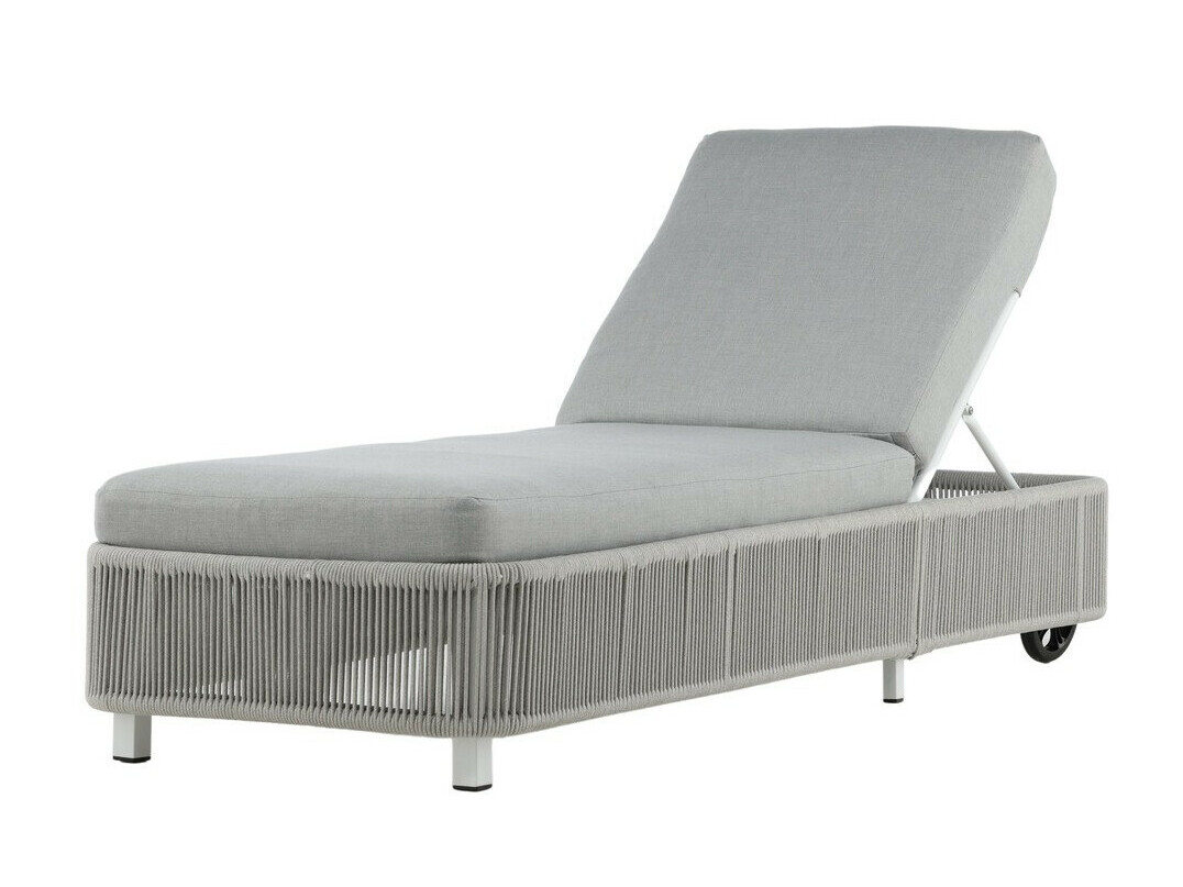 Garten-Loungesessel Dallas 2320 (Grau + Weiß)