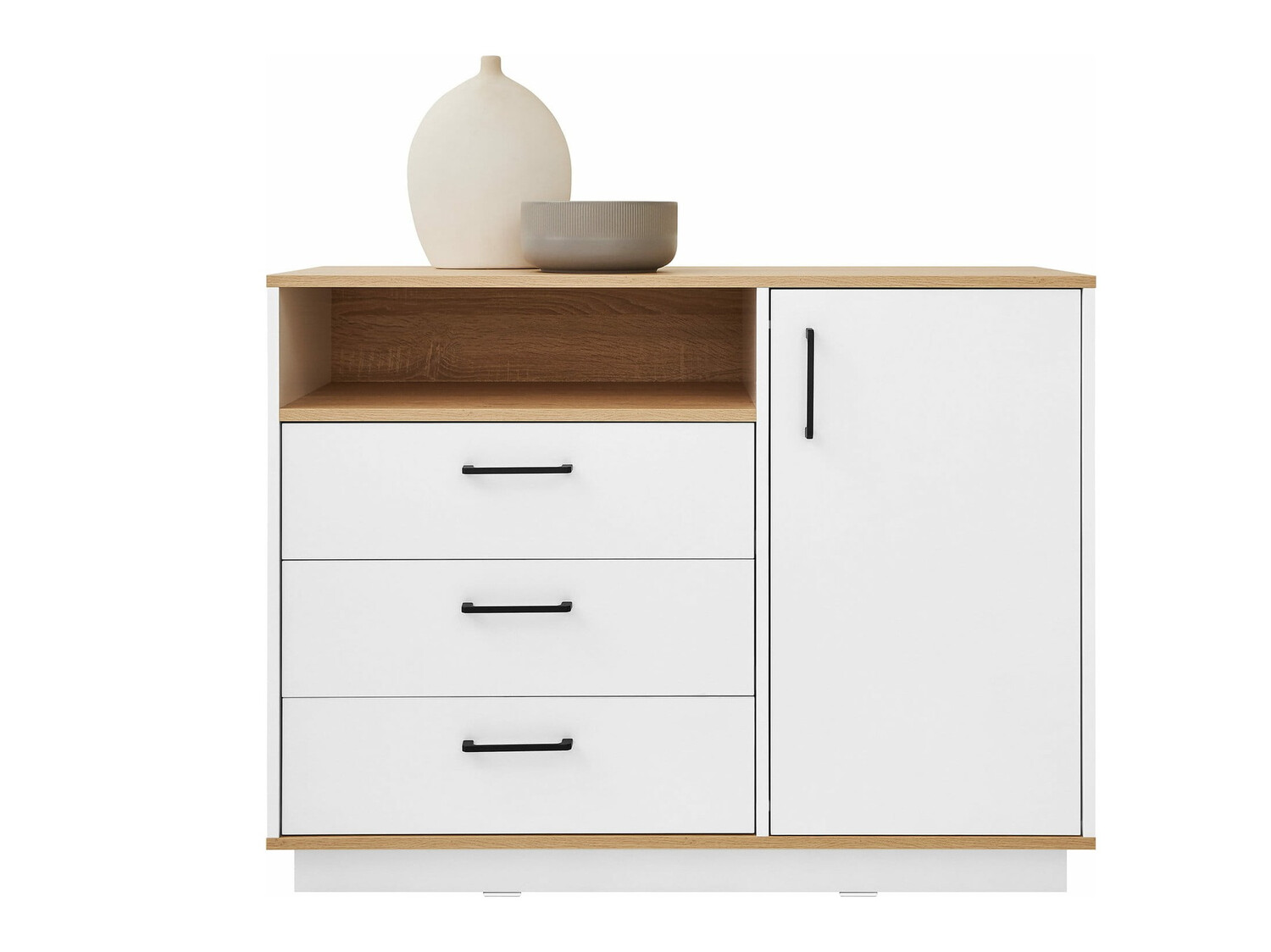 Kommoden Omaha T123 (Eichenholzoptik hell + Weiß)