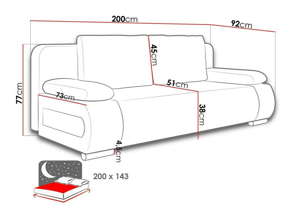 Schlafsofa Comfivo 144 (Lux 06 + Lux 05)