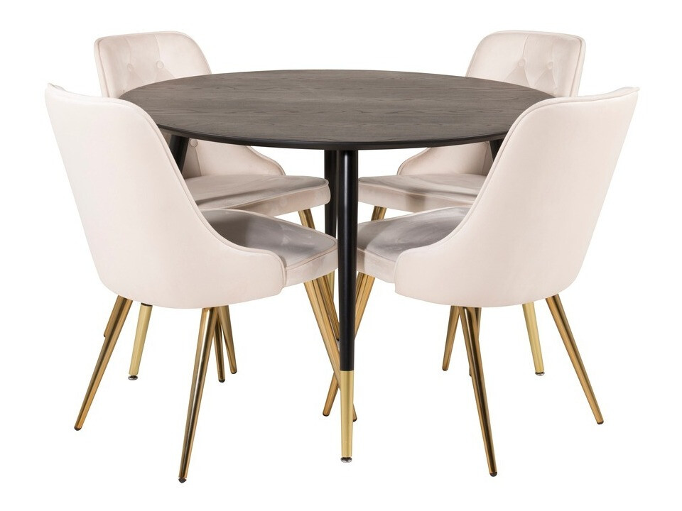 Essgruppe Dallas 1178 (Beige + Gold)
