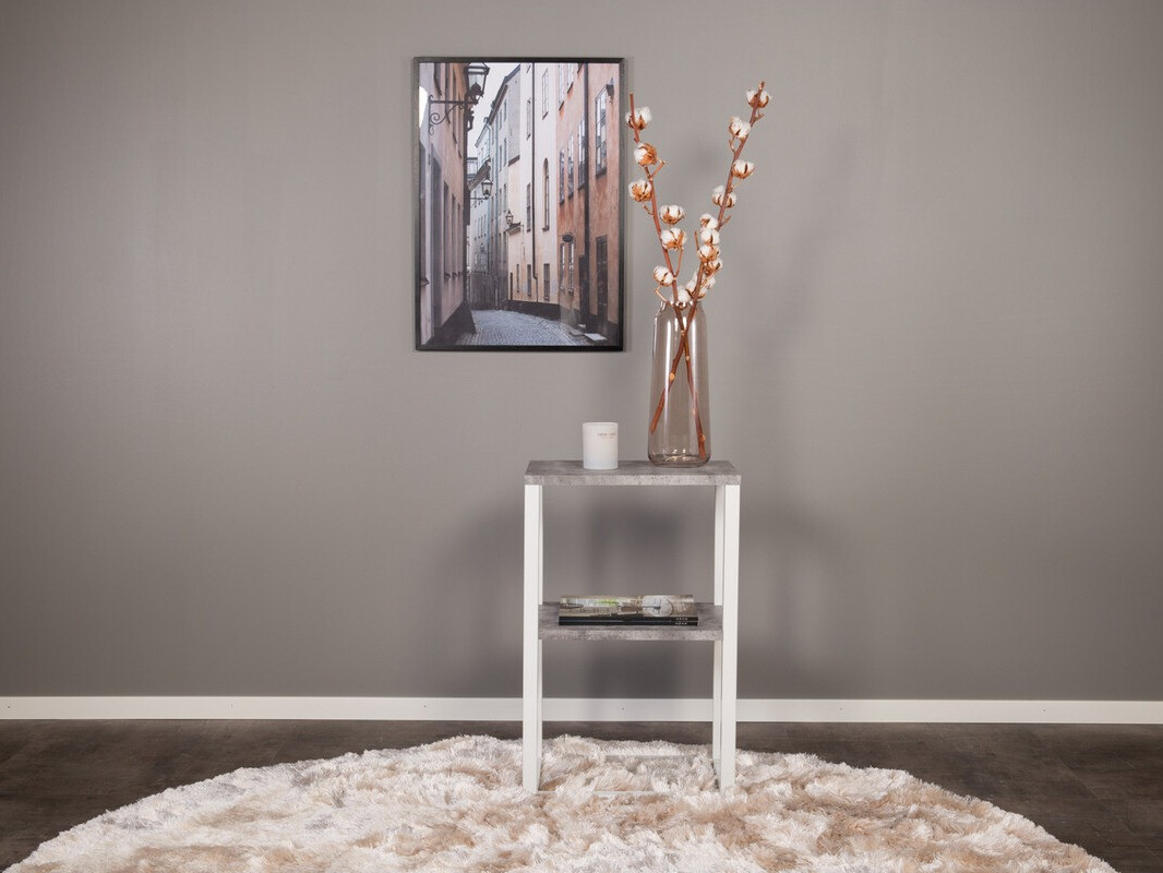 Beistelltisch Dallas 3219 (Weiß + Beton)