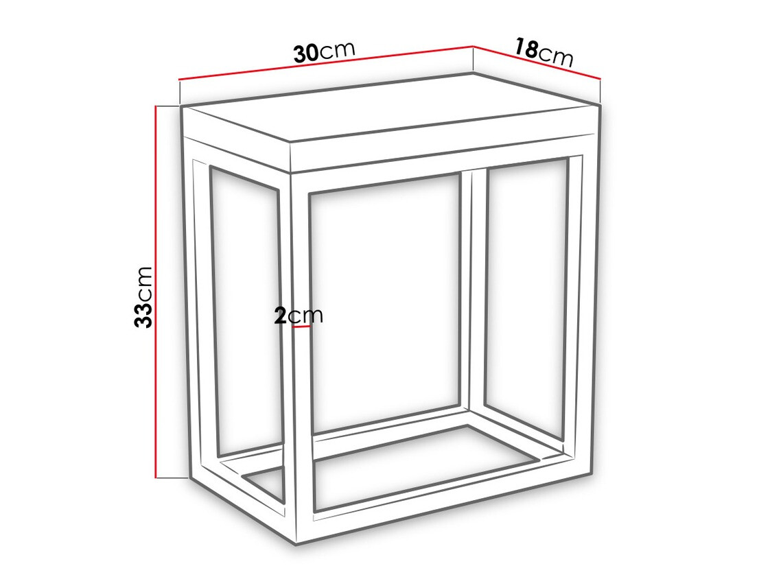 Beistelltisch Indiana A106 (Schwarz + Schwarzer Marmor)