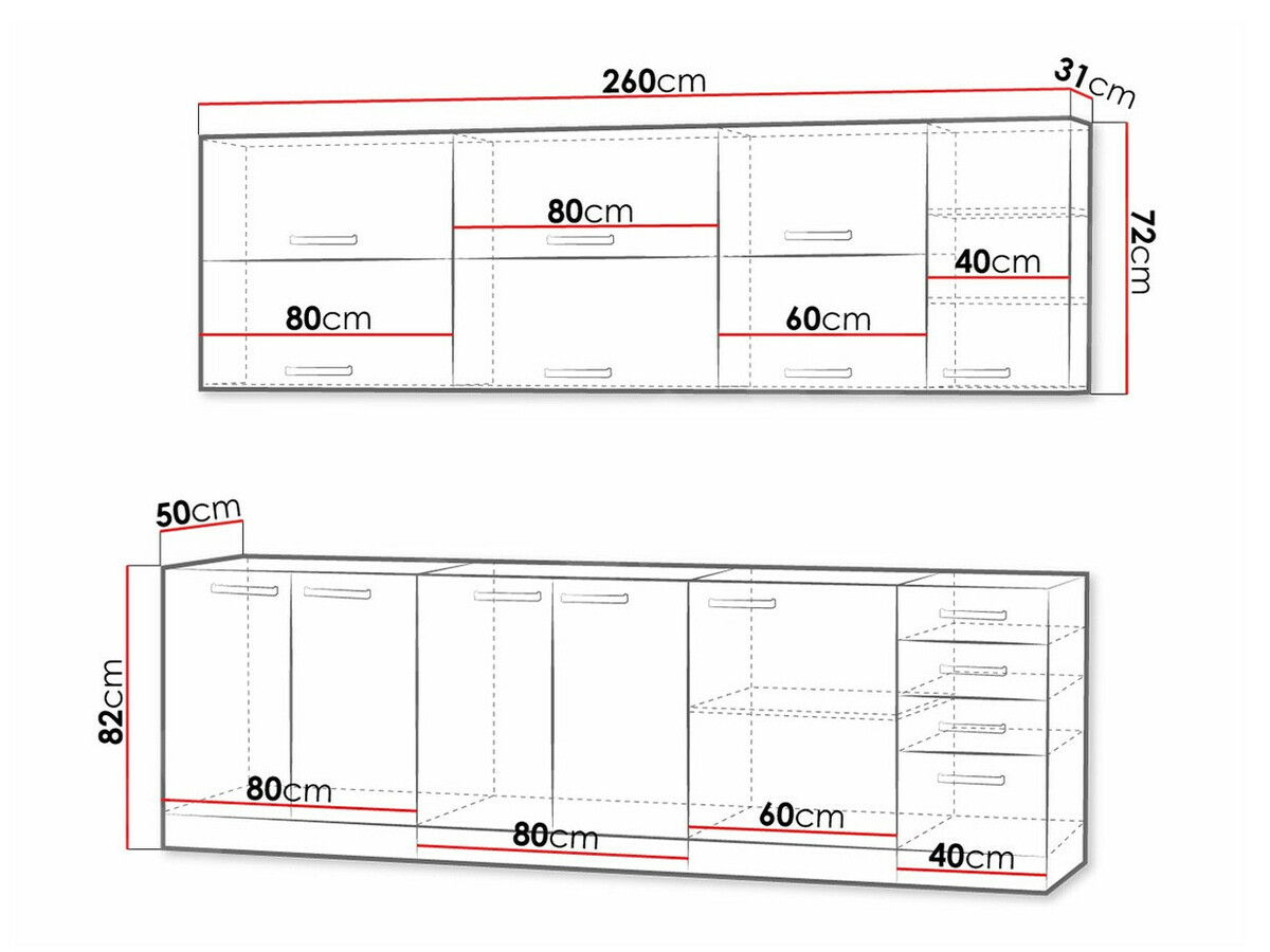 Modulares Küchenset Multi Cream 123