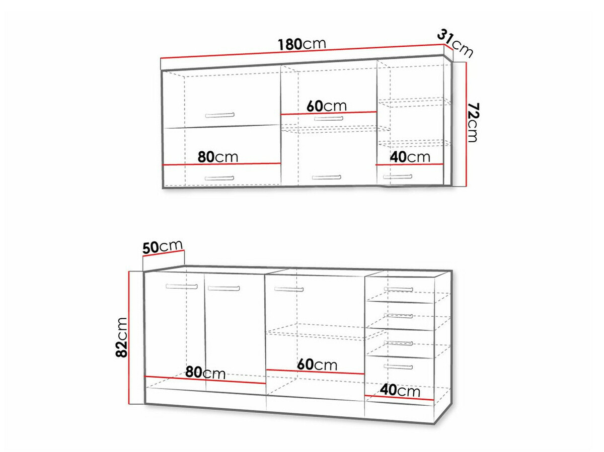 Modulares Küchenset Multi Cream 124