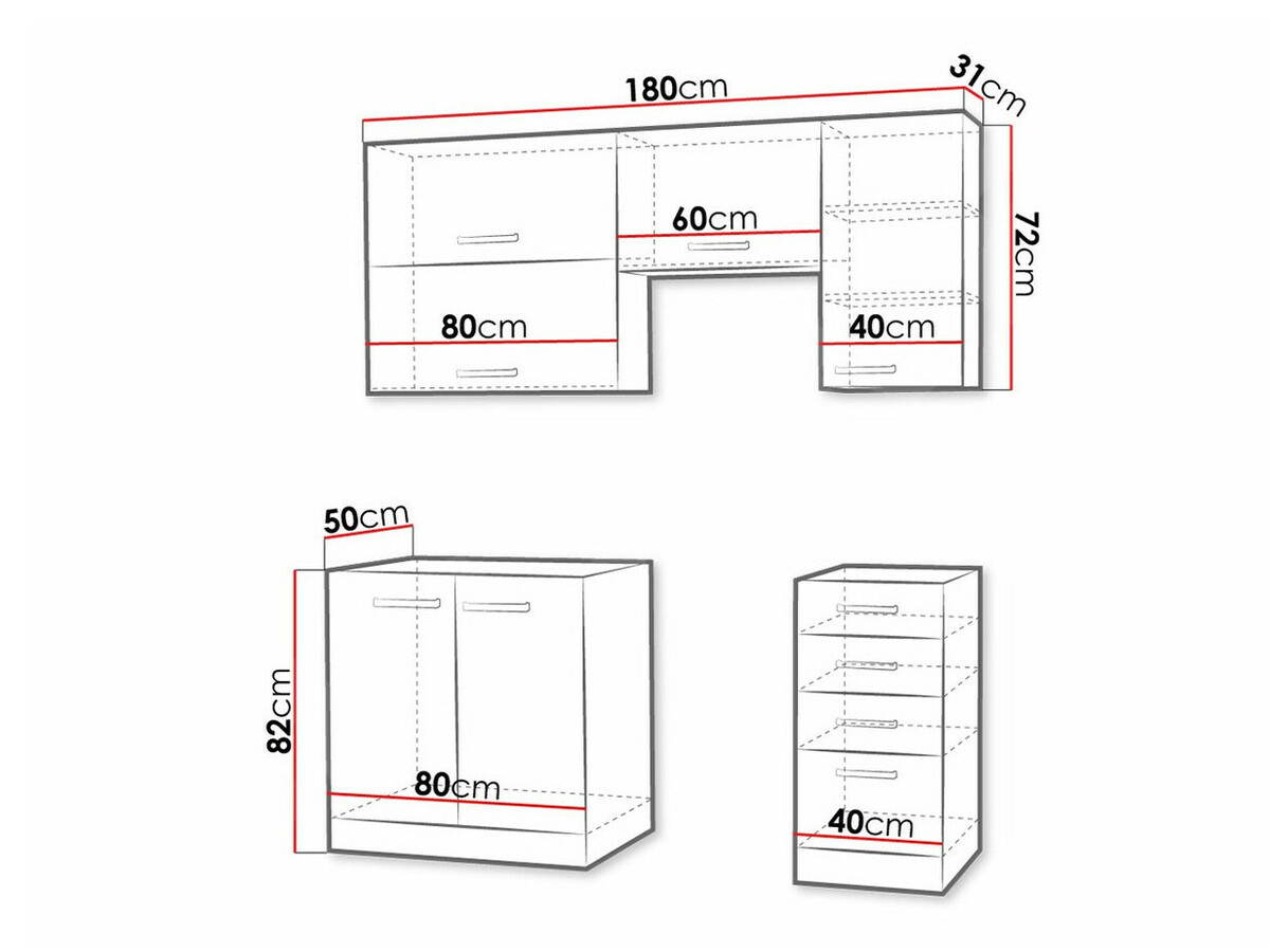 Modulares Küchenset Multi Cream 125