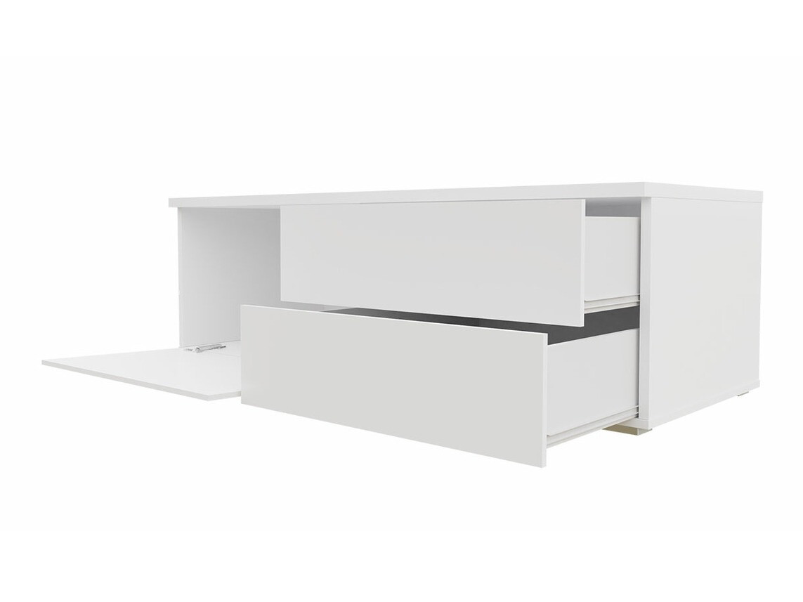 TV-Möbel Hortus (Weiß + Schwarz glänzend)