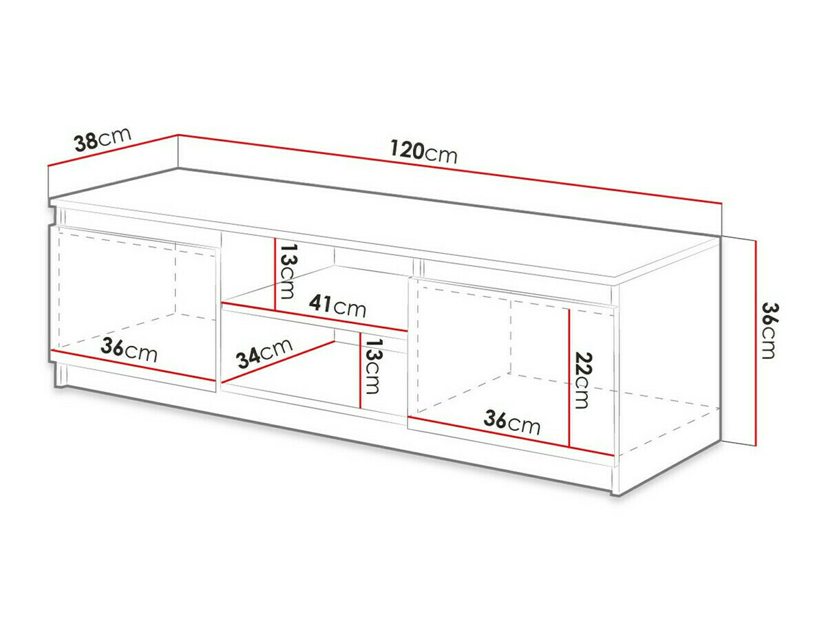 TV-Möbel Sarasota 139 (Sonoma Eichenholzoptik + Weiß)