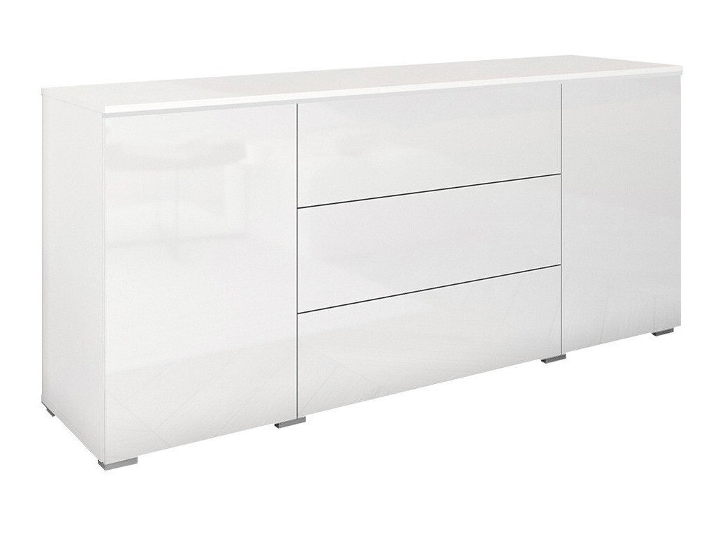 Kommoden Mirfivo 102 (Weiß + Weiß glänzend)