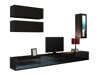 Wohnzimmer-Sets Venenou 137 (Schwarz + Schwarz glänzend)