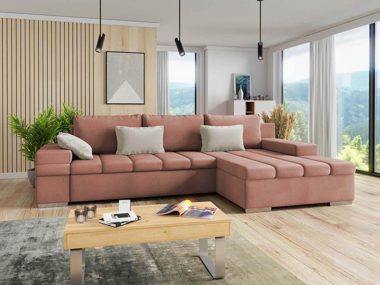 Ecksofa Comfivo 169 (Uttario Velvet 2955 + Uttario Velvet 2979)