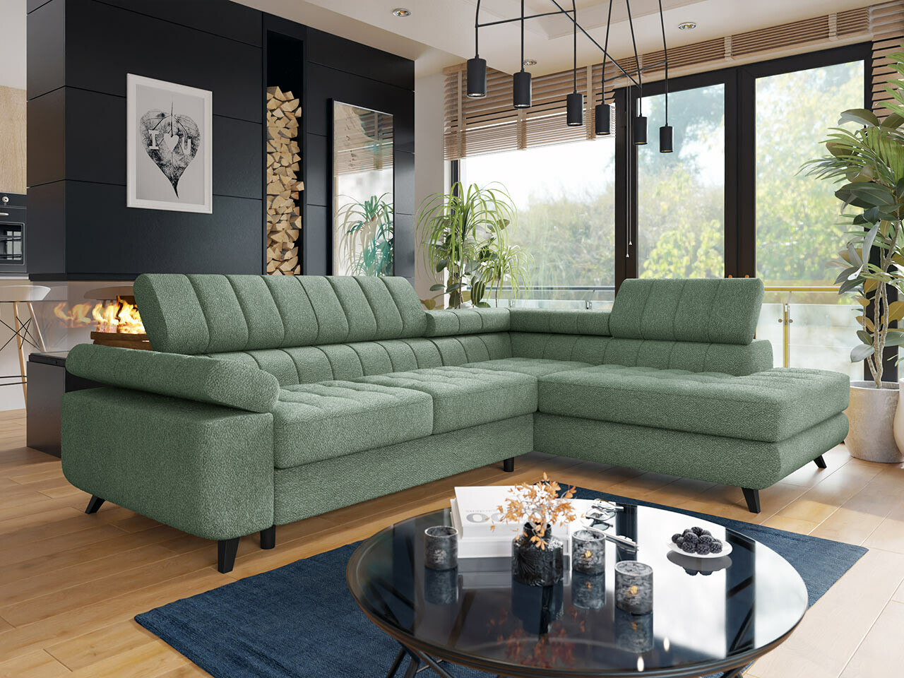 Ecksofa Comfivo Agnus (Boucle Abriamo 10)