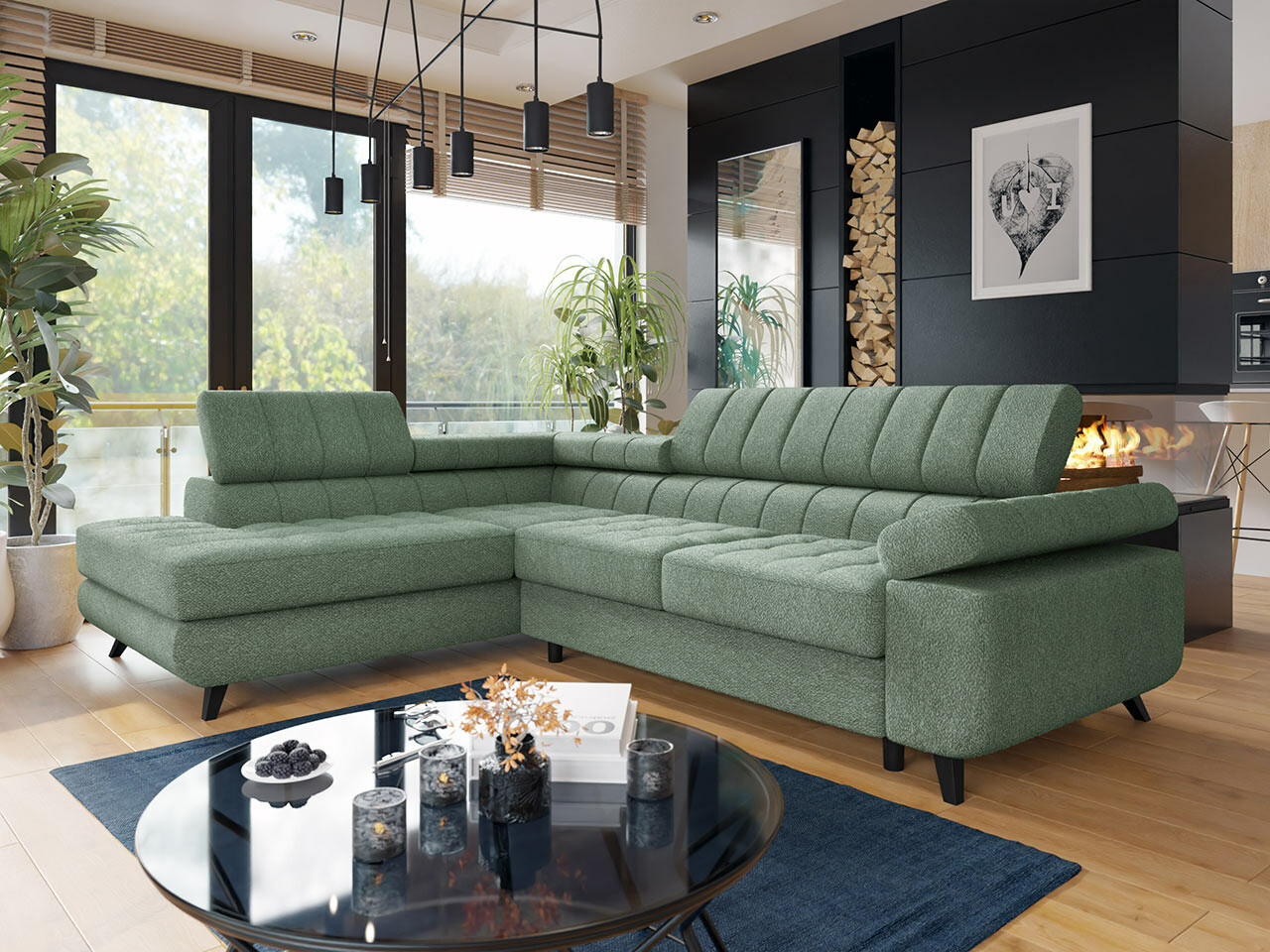 Ecksofa Comfivo Agnus (Boucle Abriamo 10)