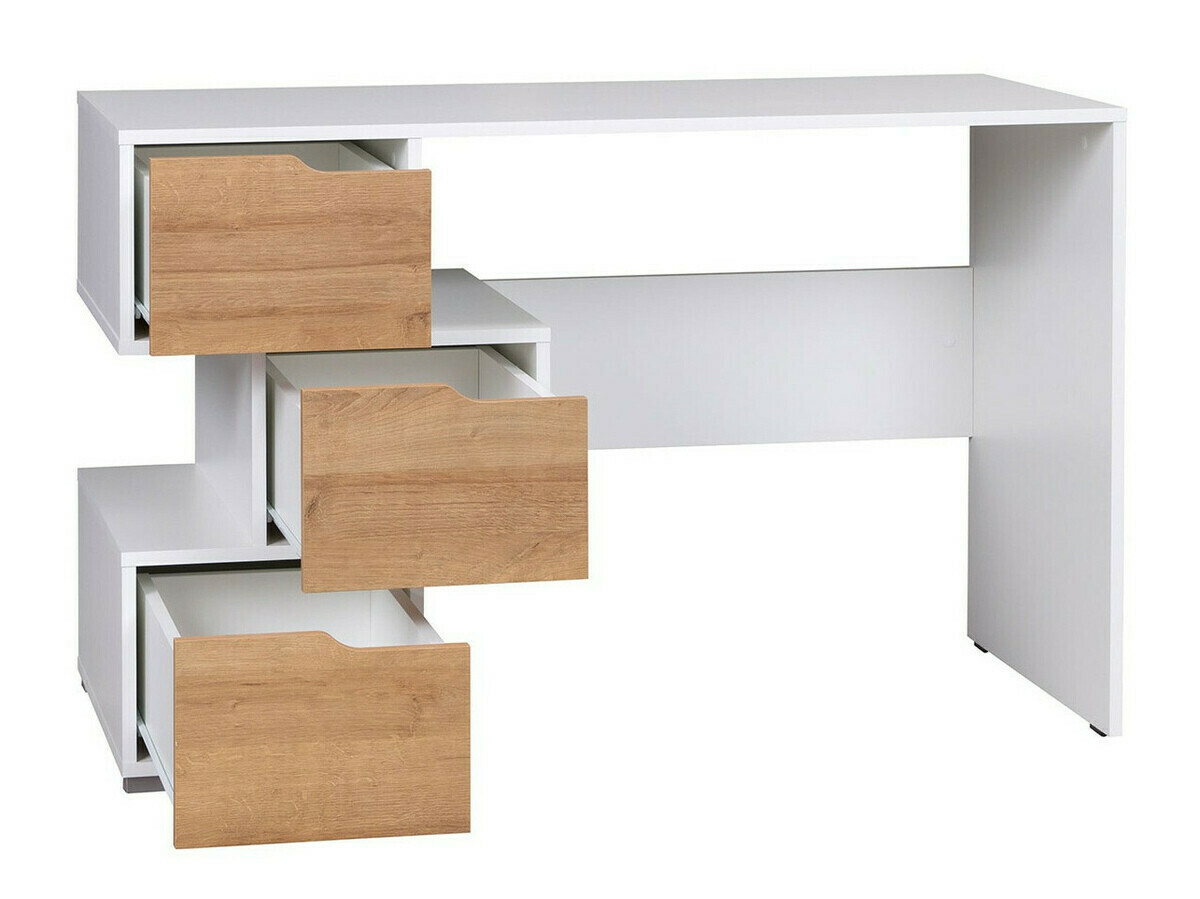 Möbel-Set Providence H118 (Weiß + Graphit + Artisan Eichenholzoptik)