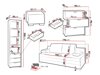 Wohnzimmer-Sets Providence H119 (Weiß + Goldene Eichenholzoptik)