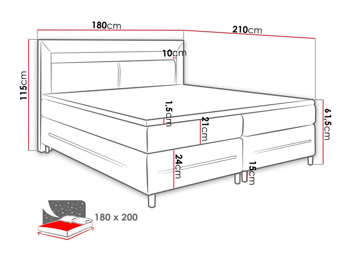Boxspringbett Ros (Soft 100)