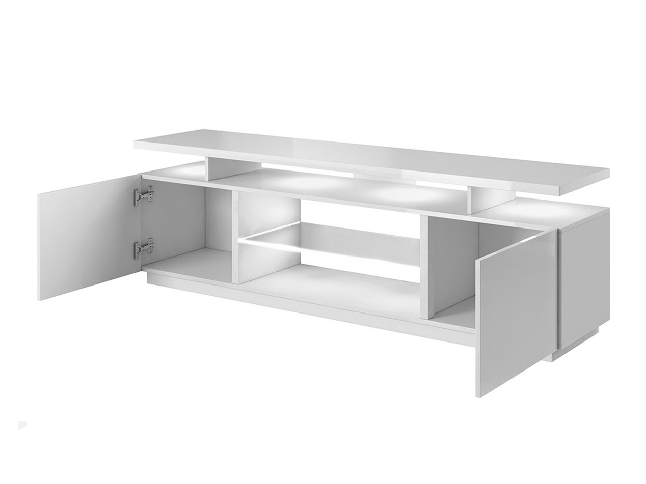 TV-Möbel Figura (Weiß + Weiß glänzend)