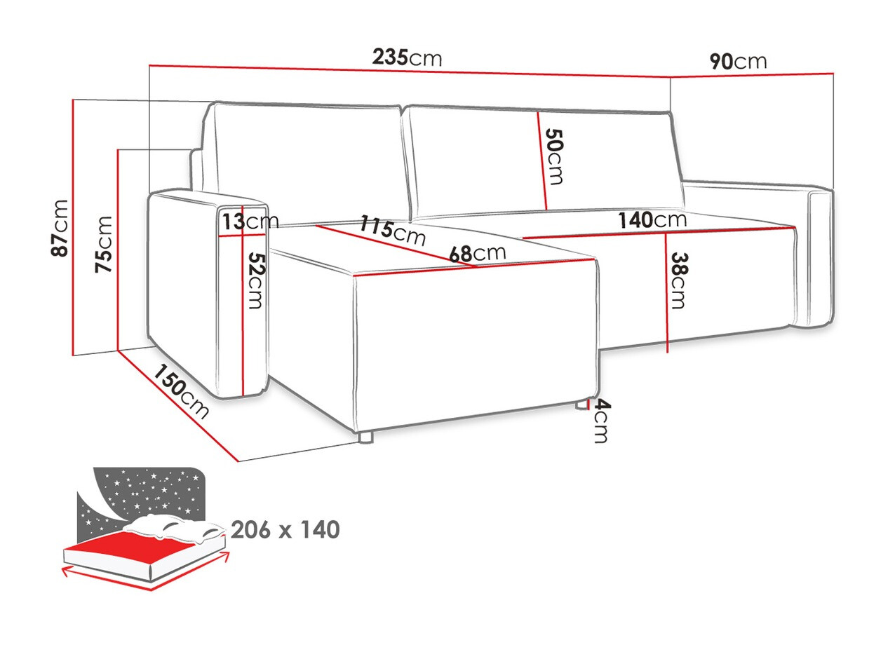 Ecksofa Stamford 107
