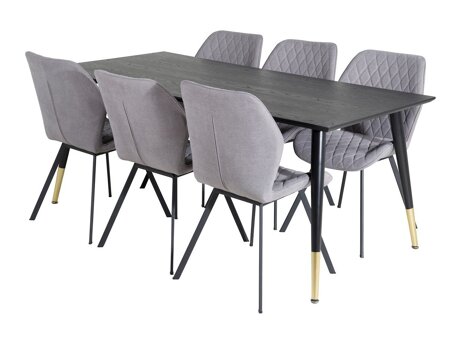 Essgruppe Dallas 2582 (Schwarz + Messing)