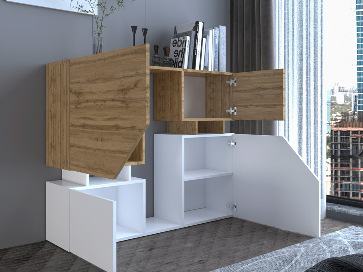 Wohnzimmer-Sets Comfivo Daldune I (Wotan Eiche + Anthrazit)