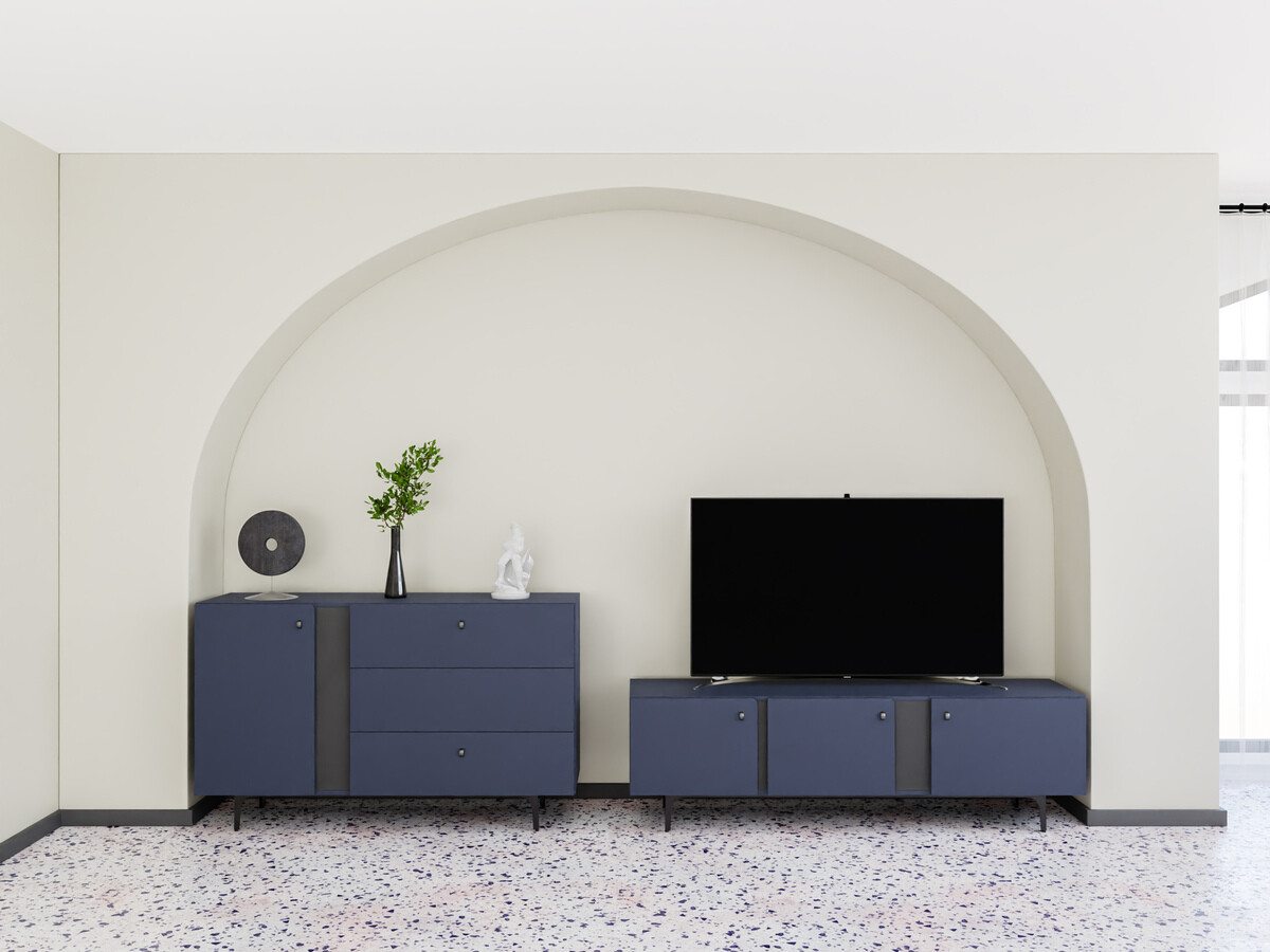 Wohnzimmer-Sets Fresno AF108 (Blau)