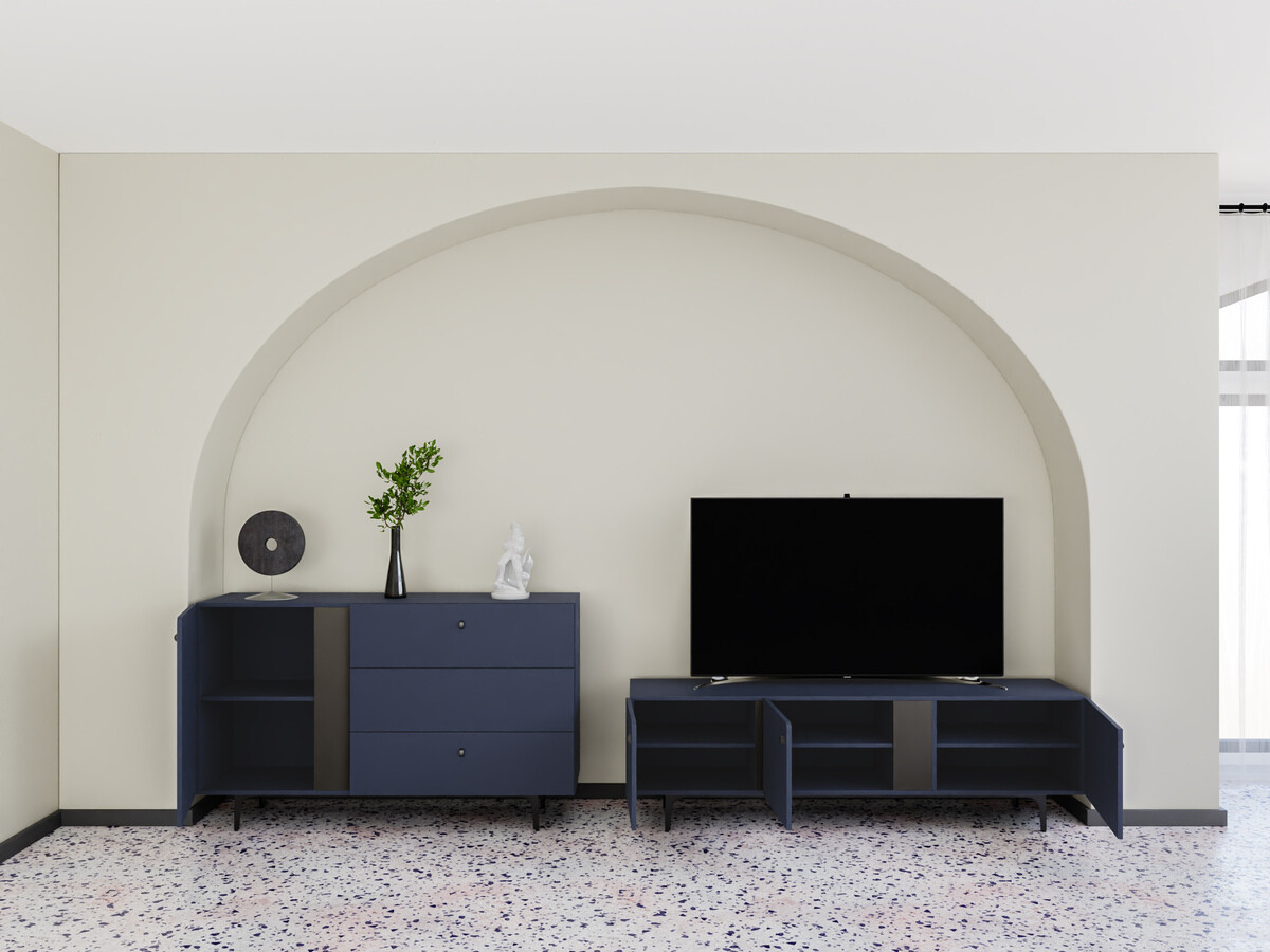 Wohnzimmer-Sets Fresno AF108 (Blau)