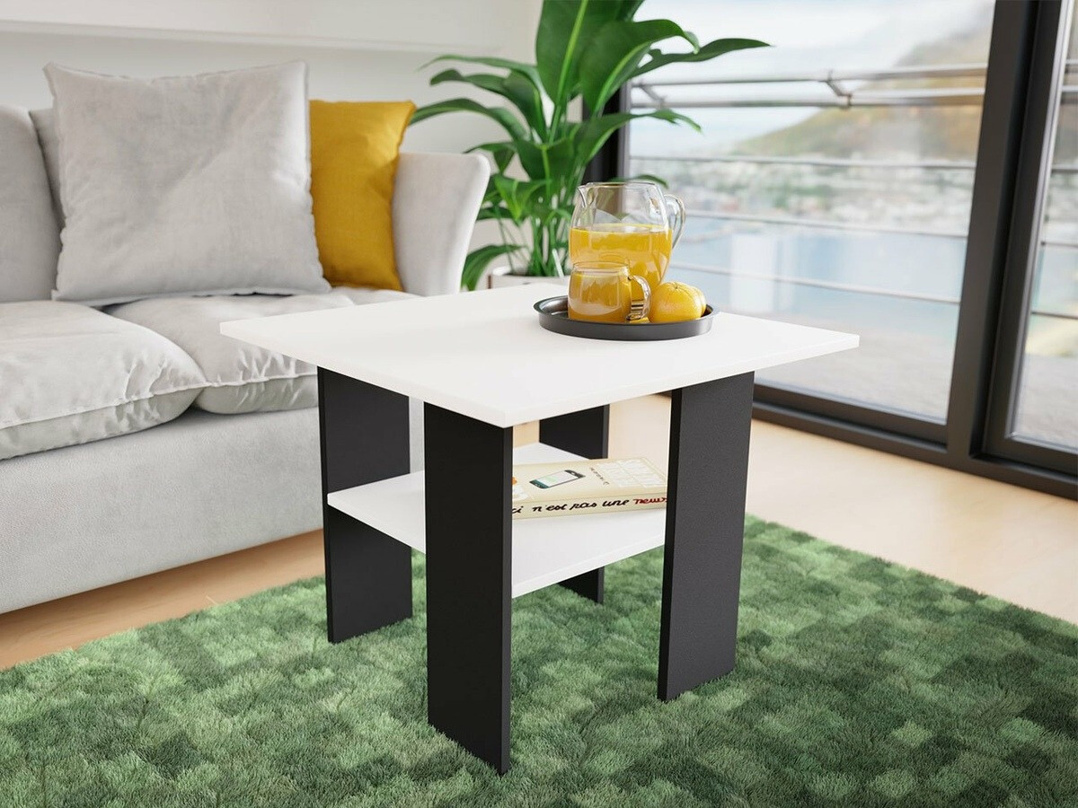Couchtisch Reading 102 (Schwarz + Weiß)