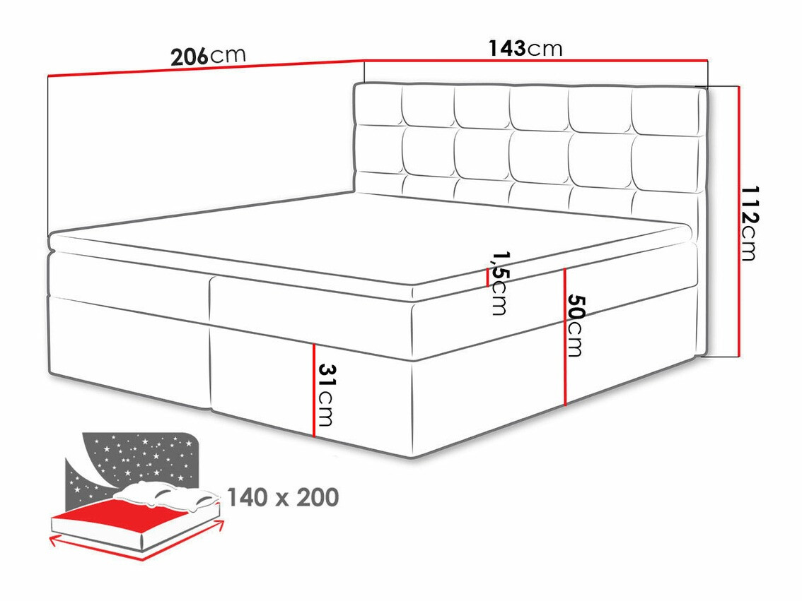 Boxspringbett Comfivo Osculum I (Soft 017)
