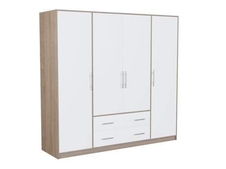 Kleiderschrank Cavmero 100 (Sonoma Eichenholzoptik + Weiß)