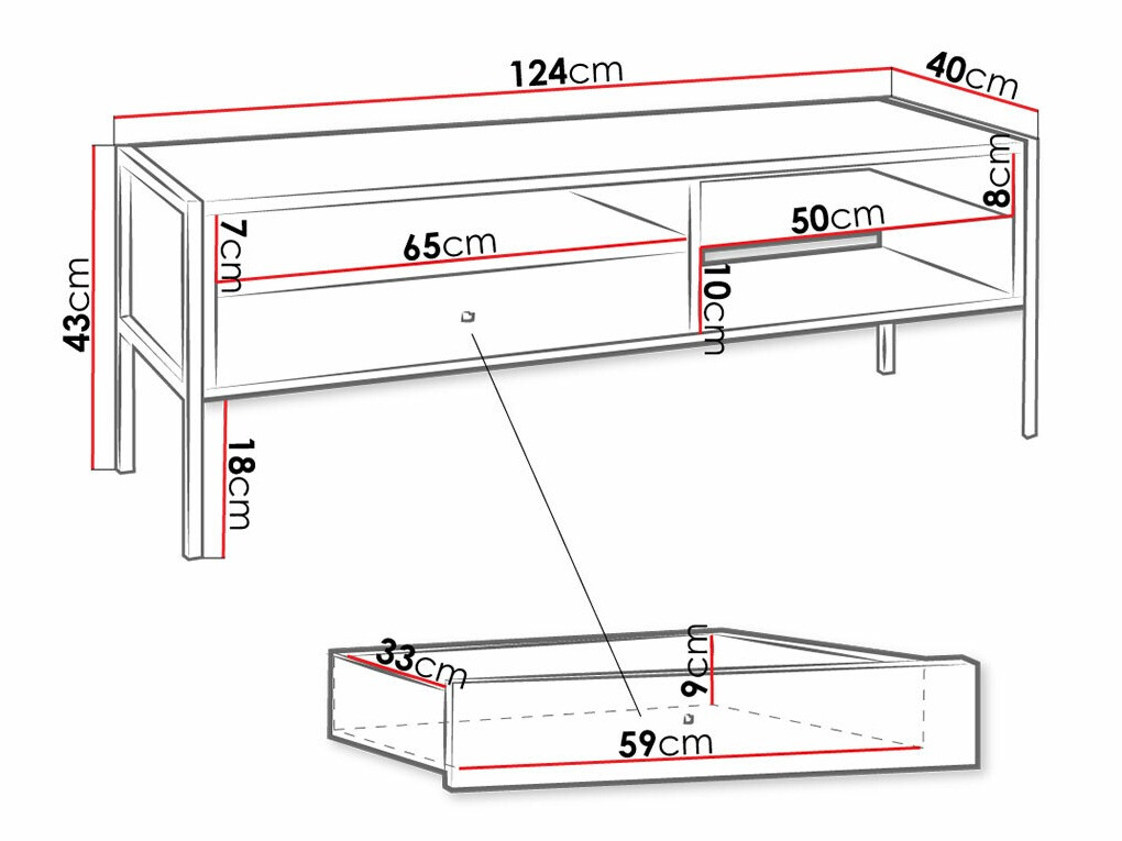 TV-Möbel Toledo H106