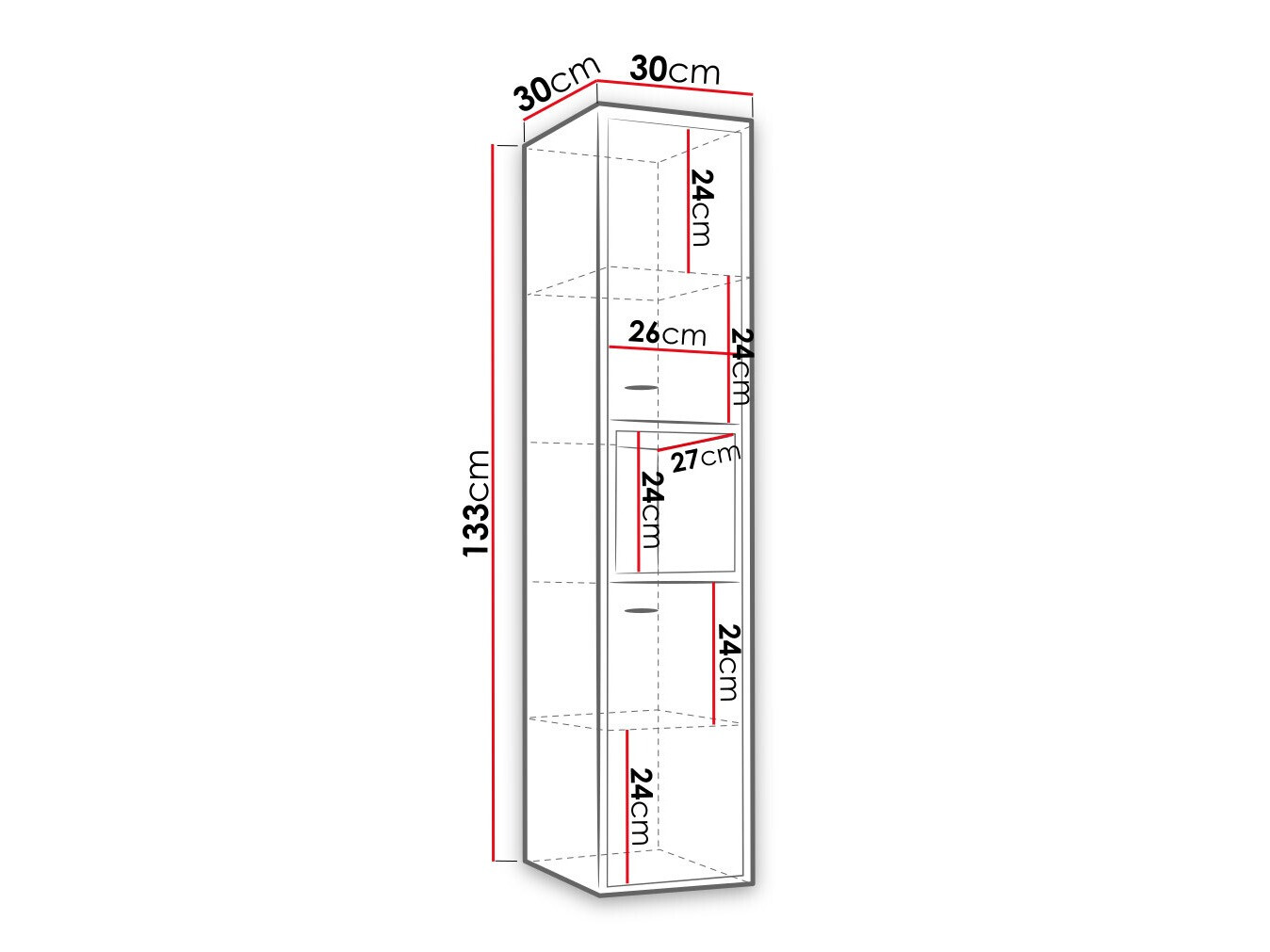 Wandhängeschrank für Badezimmer Velum (Weiß + Artisan Eichenholzoptik)
