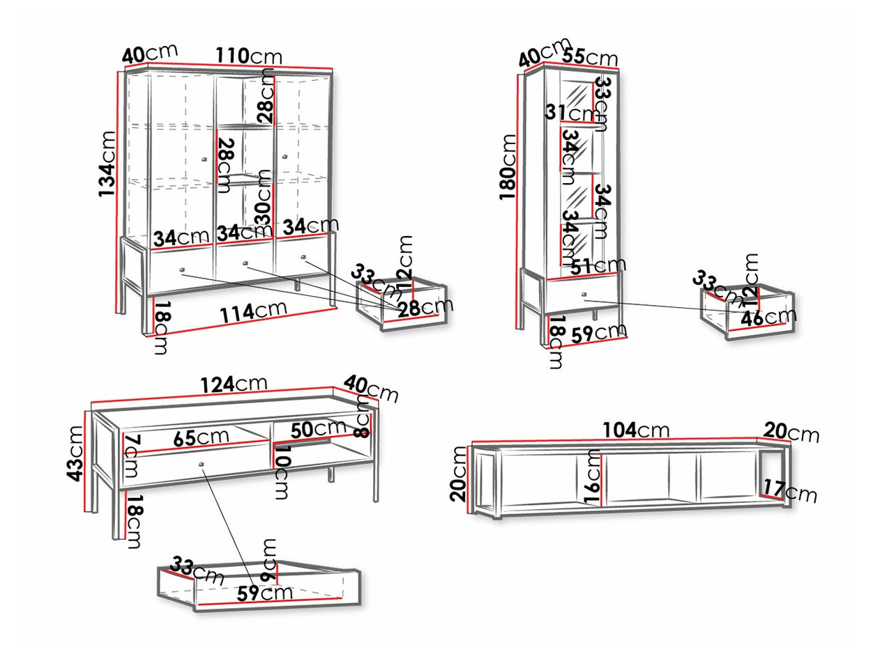 Wohnzimmer-Sets Toledo H111