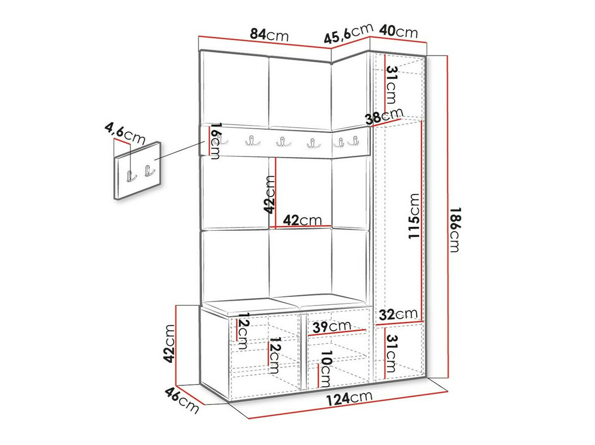 Flurgarnitur Hartford 471 (Weiß)