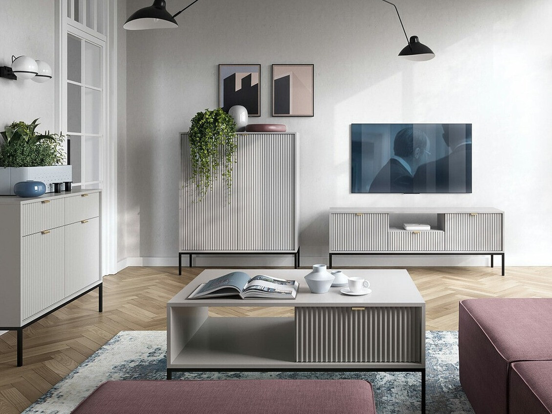 Sideboard Lima L101 (Grau + Schwarz)