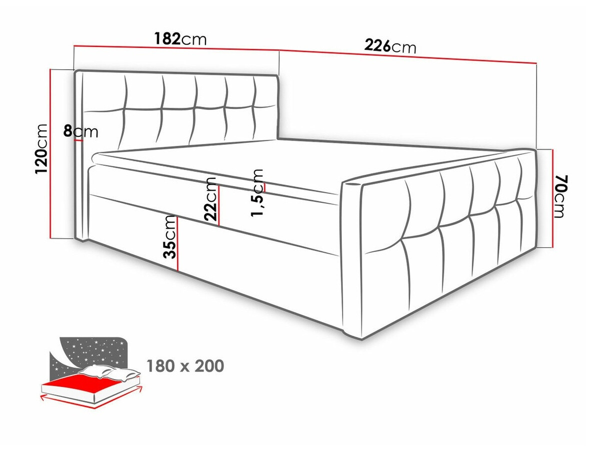 Boxspringbett Baltimore 138 (Soft 011)