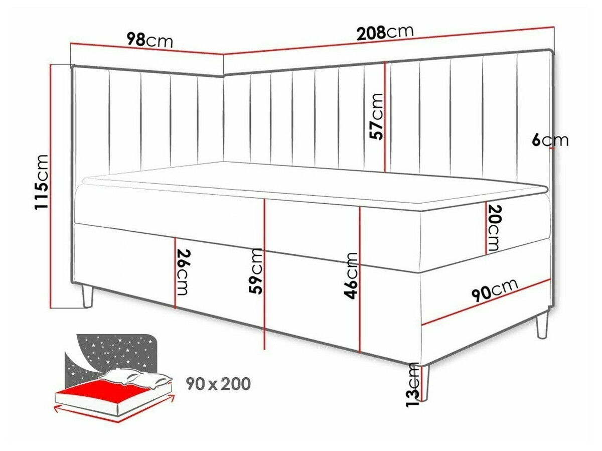 Boxspringbett Lucus (Soft 017 + Fresh 4)