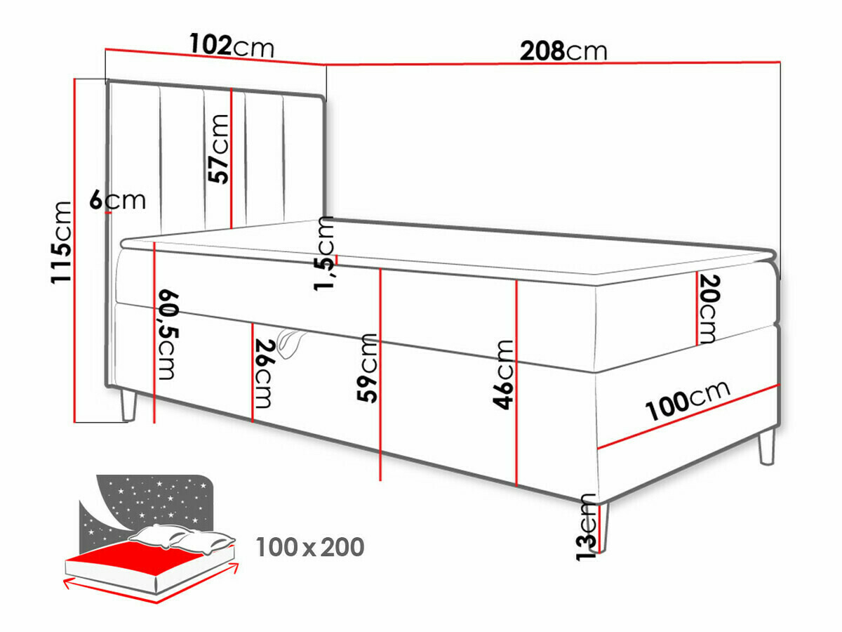 Boxspringbett Lucus VI (Soft 017 + Fresh 1)