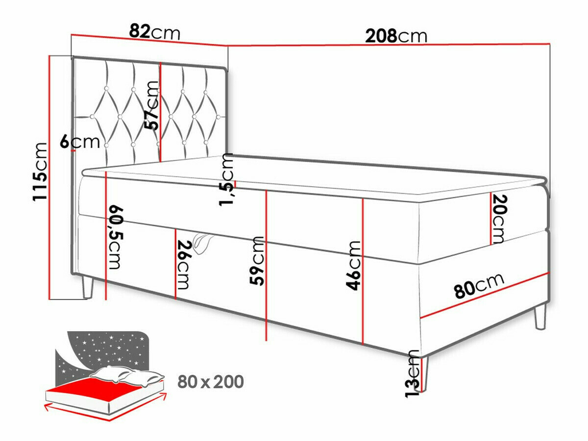 Boxspringbett Lucus VII (Soft 017 + Fresh 17)